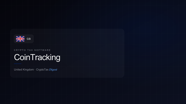 CoinTracking — crypto tax software (United Kingdom)