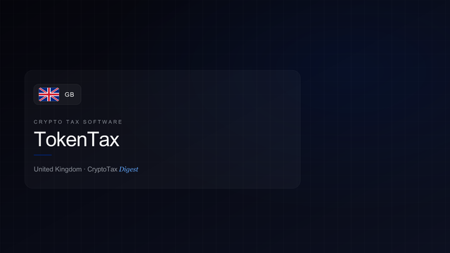 TokenTax — crypto tax software (United Kingdom)