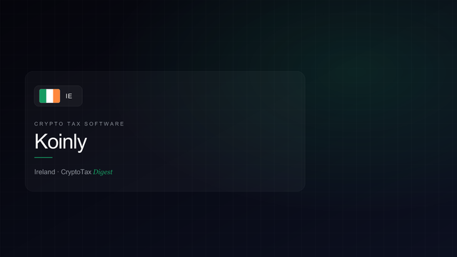 Koinly — crypto tax software (Ireland)