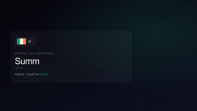 Summ — crypto tax software (Ireland)