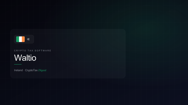 Waltio — crypto tax software (Ireland)