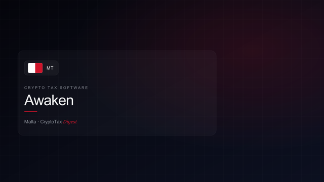 Awaken — crypto tax software (Malta)