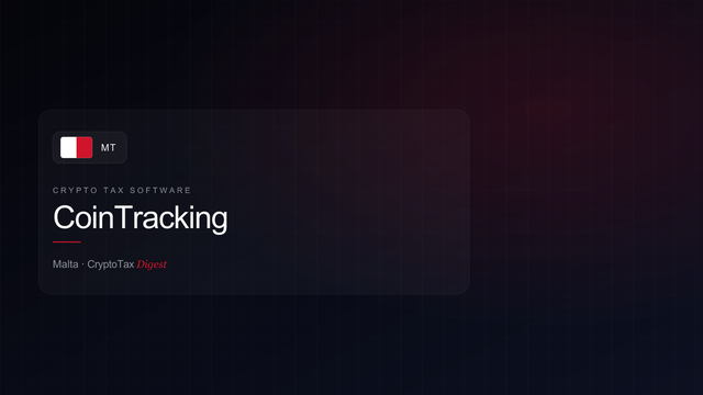 CoinTracking — crypto tax software (Malta)