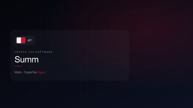 Summ — crypto tax software (Malta)