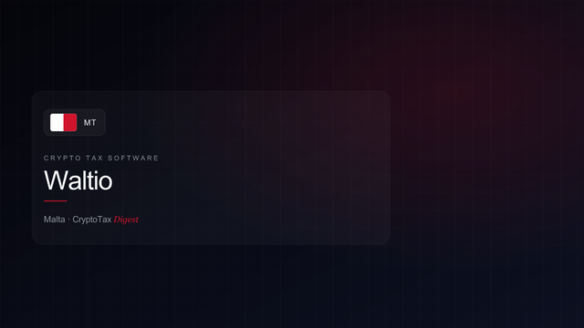 Waltio — crypto tax software (Malta)