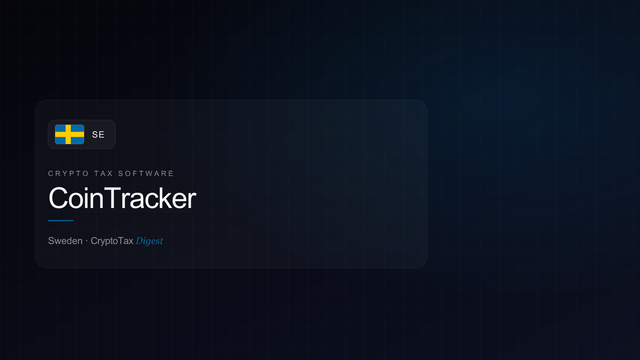 CoinTracker — crypto tax software (Sweden)