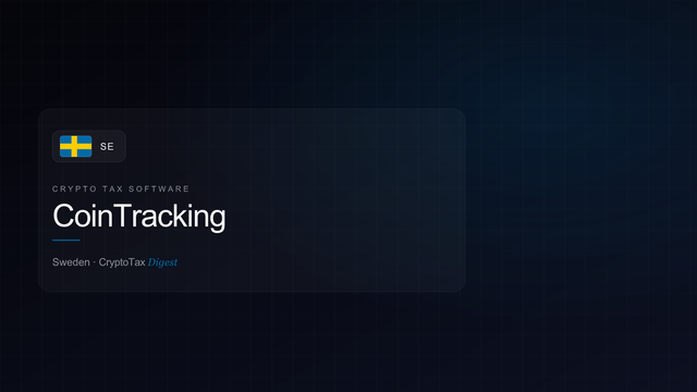 CoinTracking — crypto tax software (Sweden)