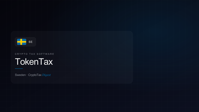 TokenTax — crypto tax software (Sweden)