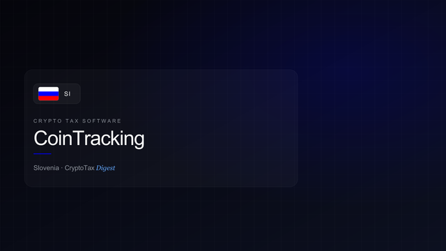 CoinTracking — crypto tax software (Slovenia)