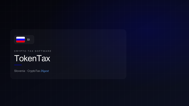TokenTax — crypto tax software (Slovenia)