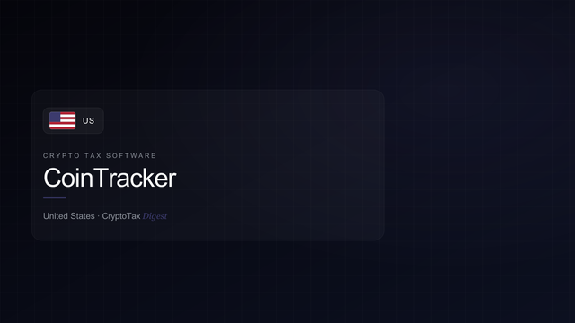 CoinTracker — crypto tax software (United States)