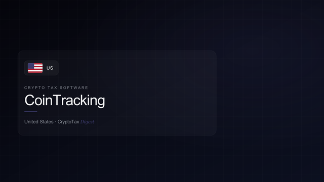 CoinTracking — crypto tax software (United States)